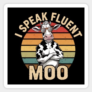 I Speak Fluent Moo Magnet